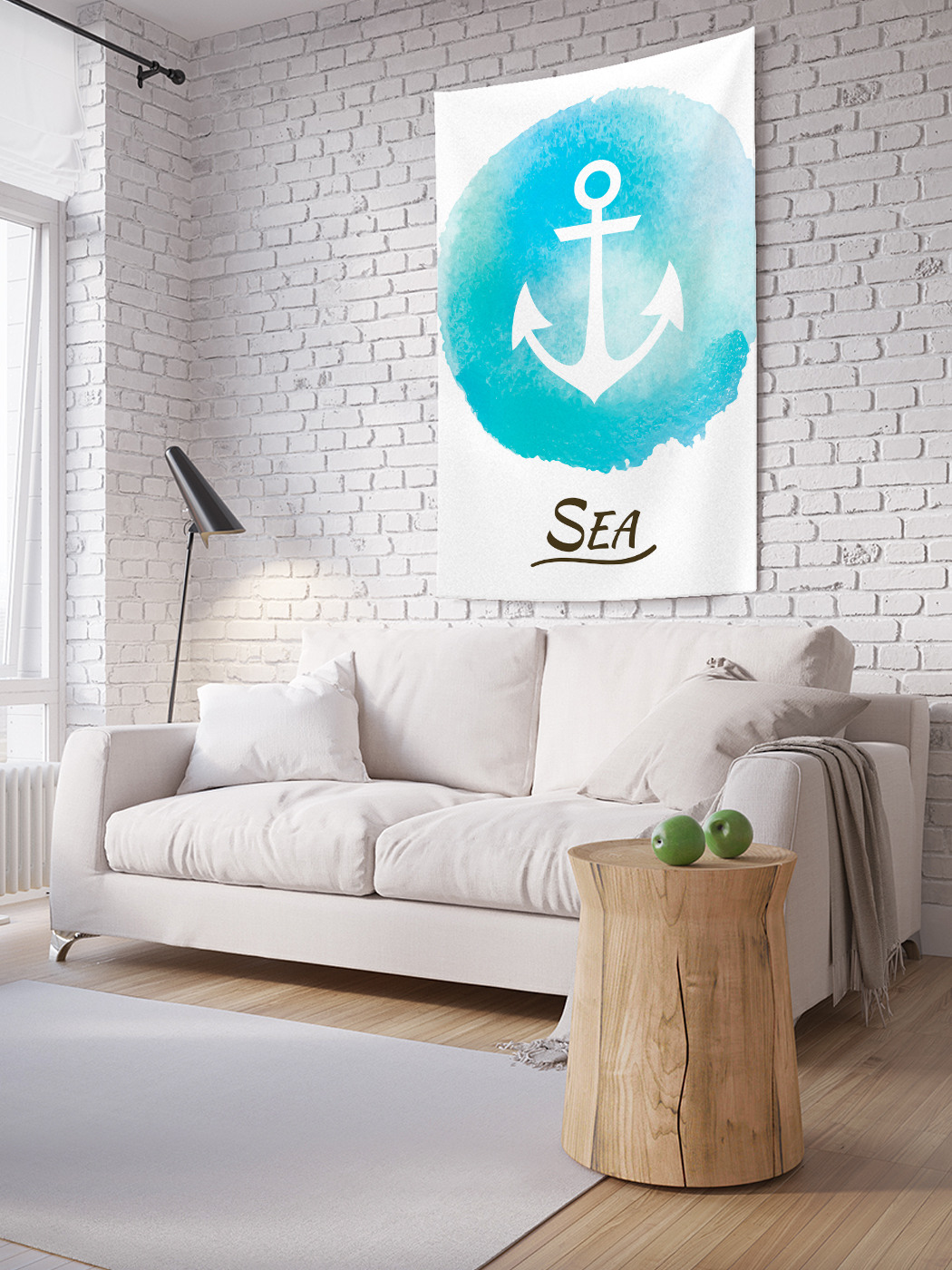 

Вертикальное фотопанно на стену JoyArty Якорь и море 150x200 см, Якорь и море