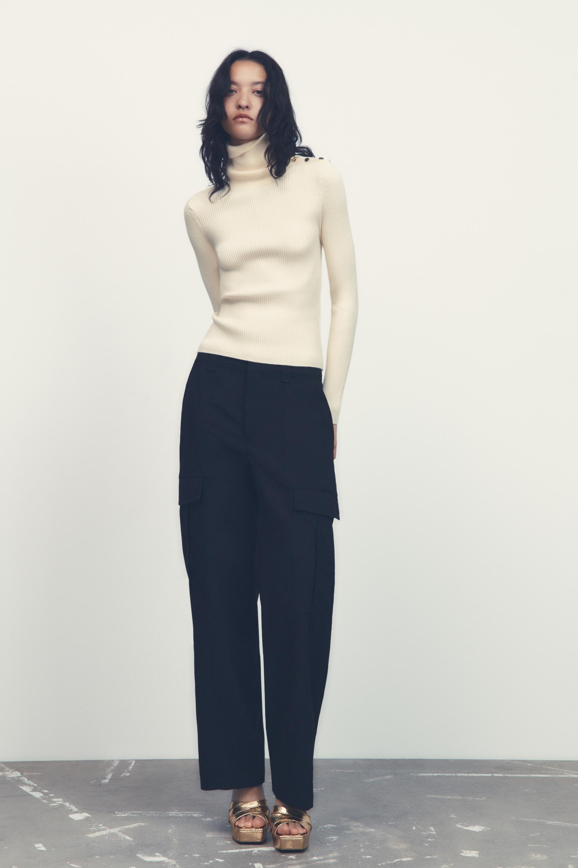 

Водолазка женская ZARA 03390110 бежевая M (доставка из-за рубежа), 03390110