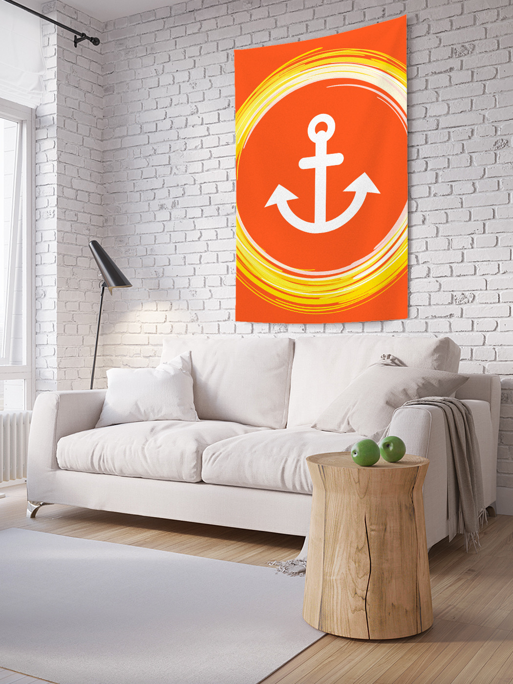 

Вертикальное фотопанно на стену JoyArty Круг с якорем 150x200 см, Круг с якорем