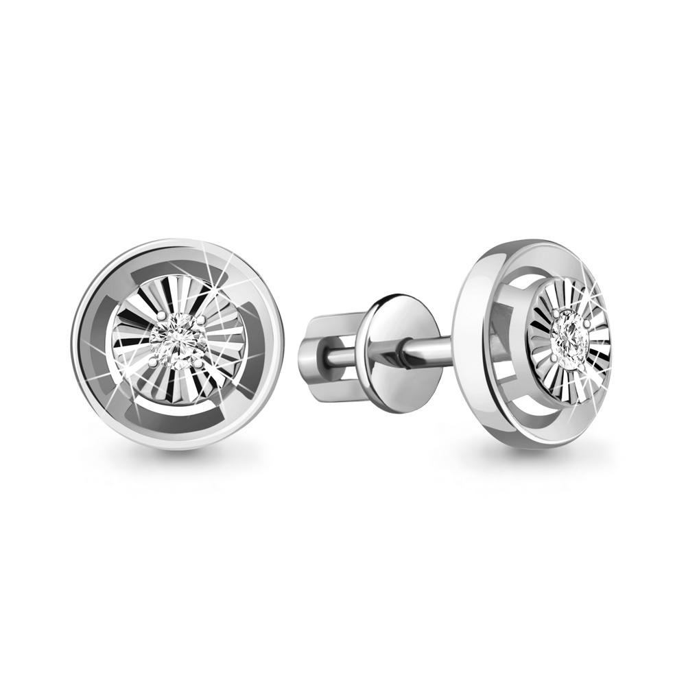 

Серьги-пусеты из серебра с фианитом Aquamarine 48467_925_р, 48467_925_р
