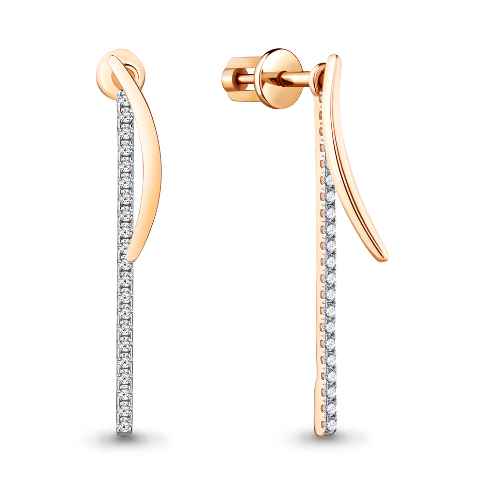 

Серьги джекеты из серебра с фианитом Aquamarine 48470А_925_з, 48470А_925_з