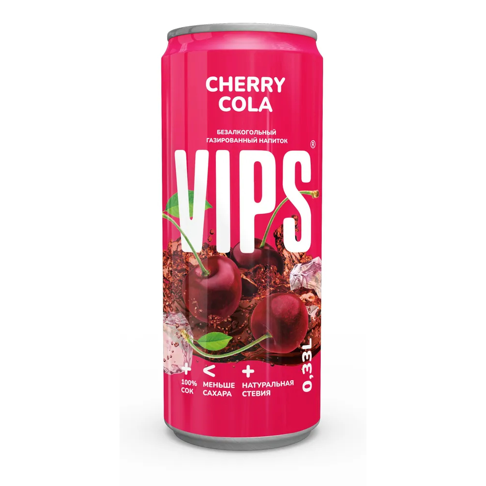 Напиток Vips безалкогольный, газированный, со вкусом вишни, 330 мл