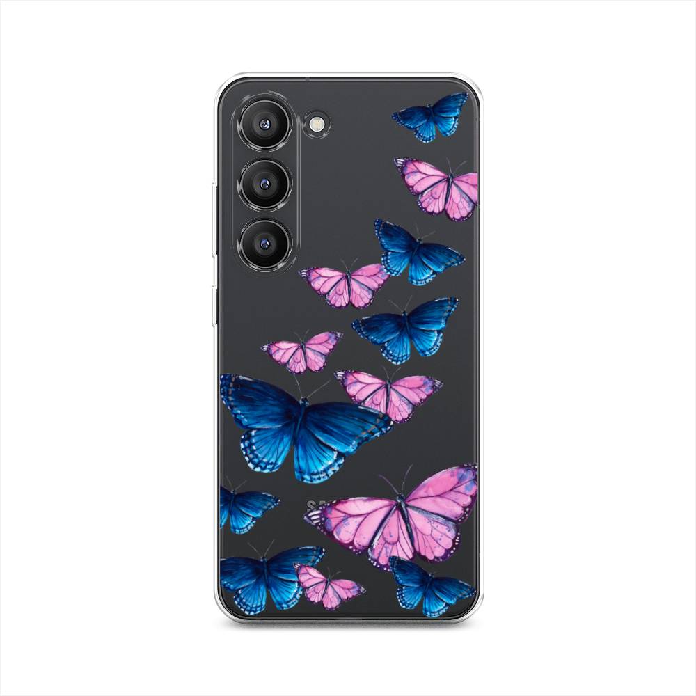 

Чехол Awog на Samsung Galaxy S23 5G "Полет бабочек", Синий;черный;розовый, 2107350-2