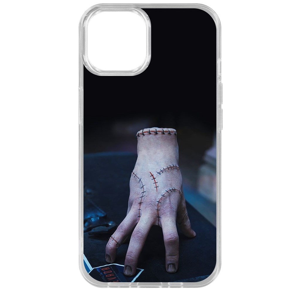 

Чехол-накладка Krutoff Clear Case Уэнсдей Аддамс - Вещь для iPhone 15, Прозрачный