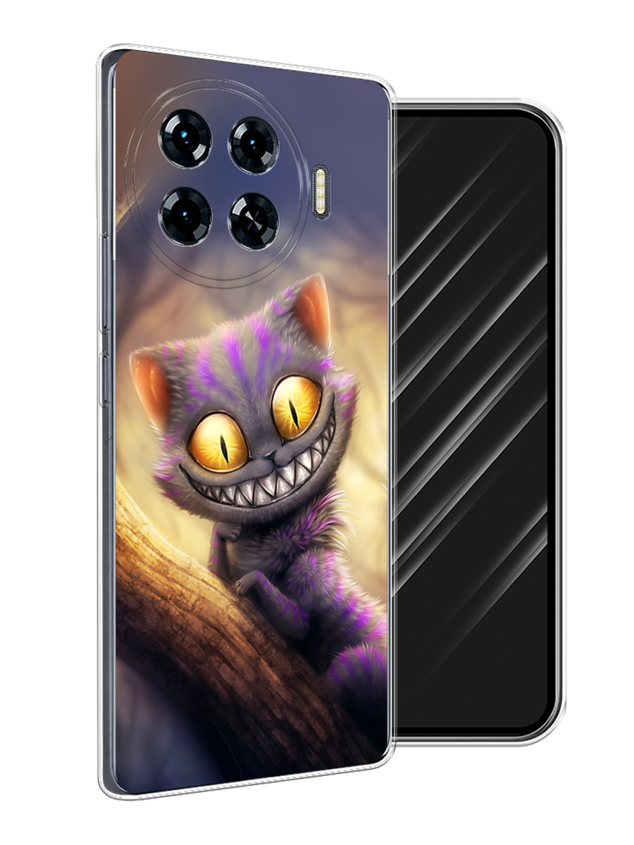 

Чехол Awog на Tecno Spark 20 Pro Plus "Cheshire Cat", Фиолетовый;желтый, 305050-1