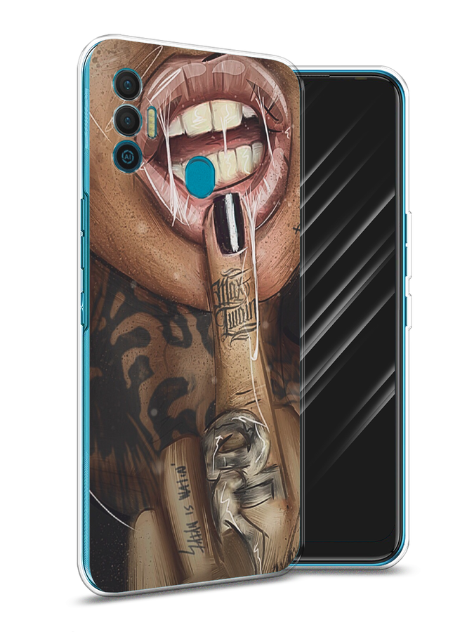 

Чехол Awog на Realme C15 "Девушка с татуировками", Разноцветный, 255050-9