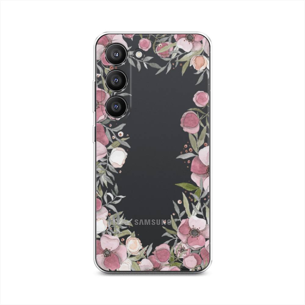 

Чехол Awog на Samsung Galaxy S23 5G "Розовая цветочная рамка", Розовый;зеленый, 2107350-8