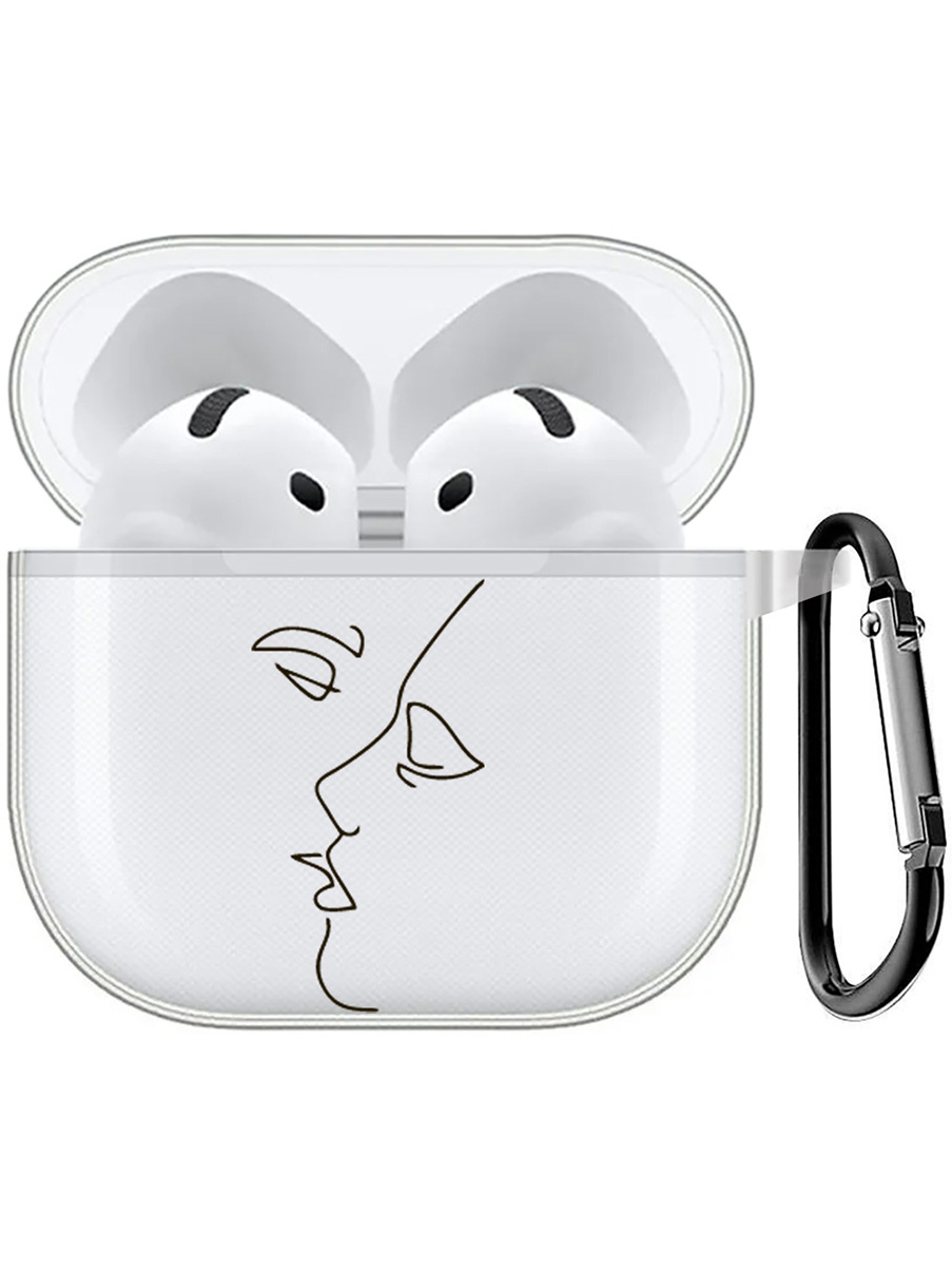 

Чехол на Apple AirPods 4 с принтом "Faces" прозрачный, Прозрачный;серый;черный, 785983651