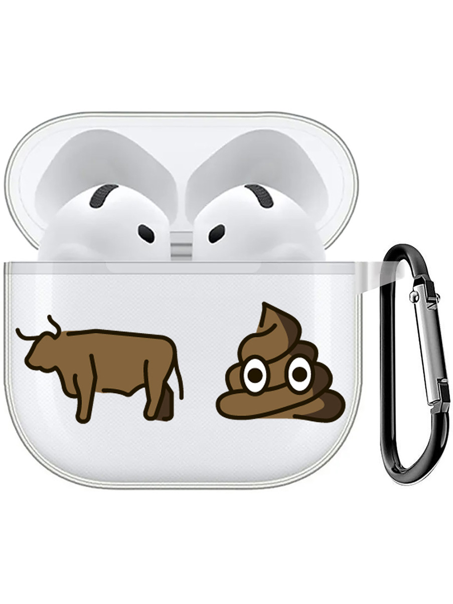 

Чехол на Apple AirPods 4 с принтом "Bull and Poo" прозрачный, Прозрачный;черный;коричневый, 785983651