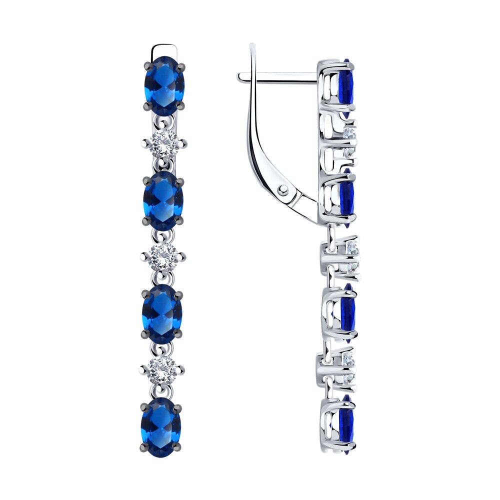 

Серьги подвески из серебра SOKOLOV 94026630, фианит, 94026630