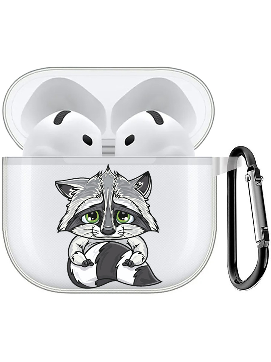 

Чехол на Apple AirPods 4 с принтом "Sad Raccoon" прозрачный, Прозрачный;серый;черный, 785983651