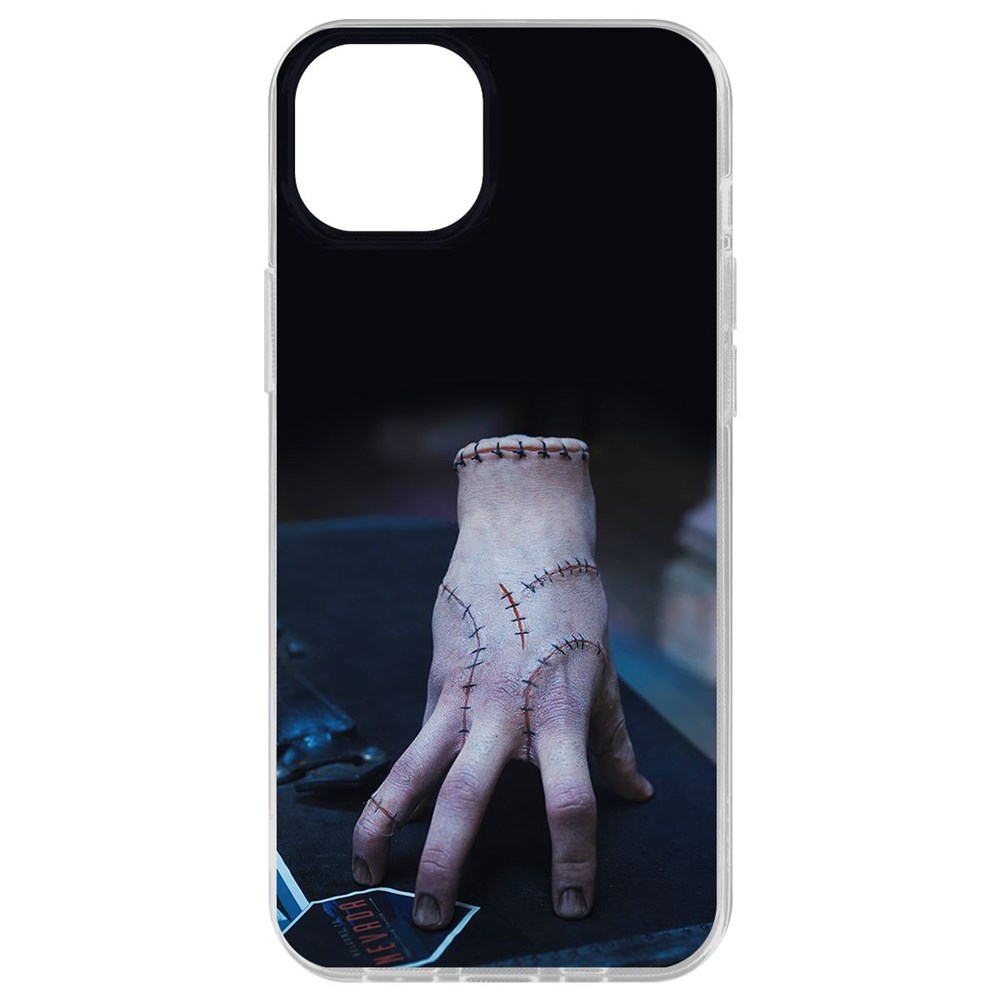 

Чехол-накладка Krutoff Clear Case Уэнсдей Аддамс - Вещь для iPhone 15 Plus, Прозрачный