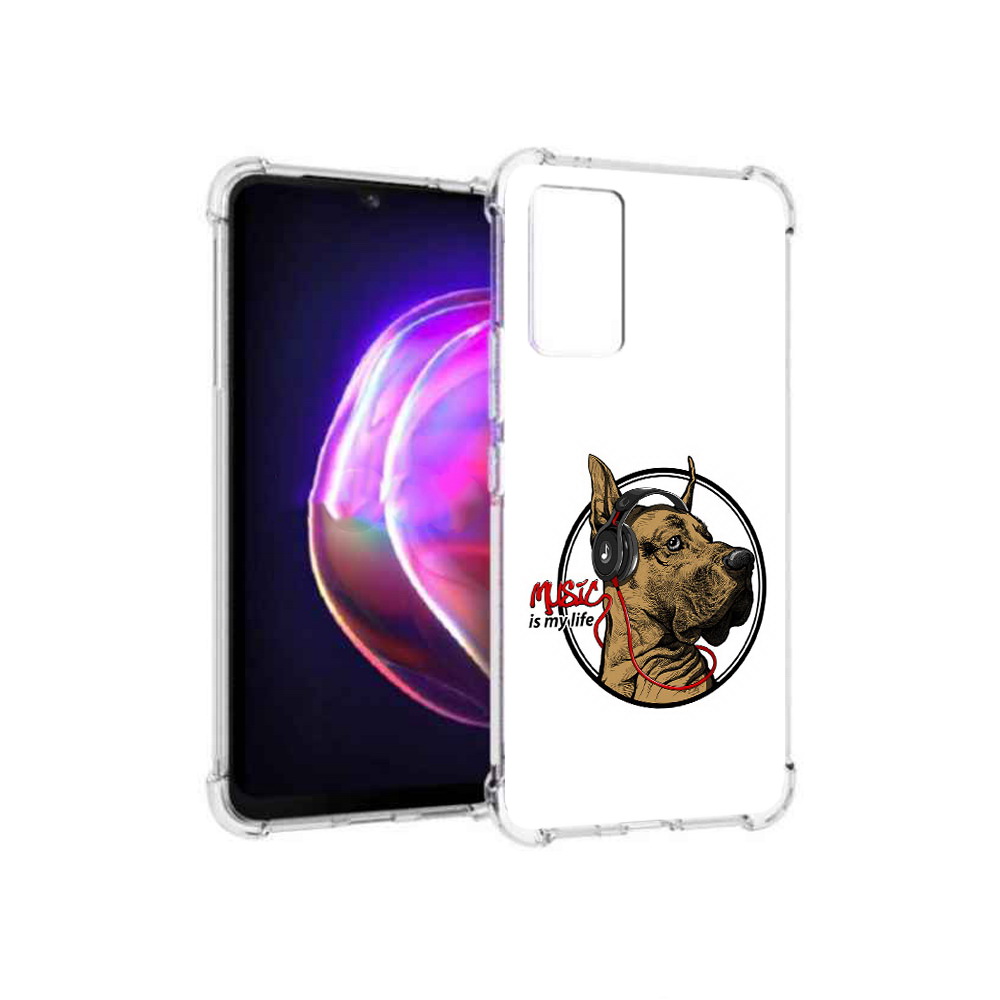 

Чехол MyPads Tocco для Vivo V21 музыкальная собака (PT161781.395.490), Прозрачный, Tocco