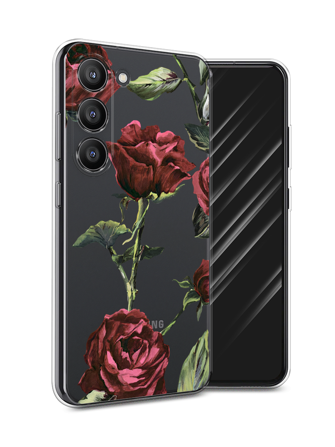 

Чехол Awog на Samsung Galaxy S23 5G "Бордовые розы фон", Красный, 2107350-8