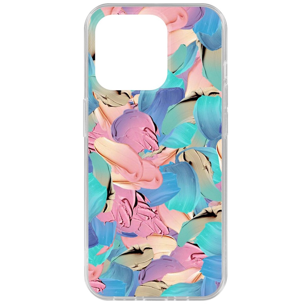 Чехол-накладка Krutoff Clear Case Абстракт краска для iPhone 15 Pro