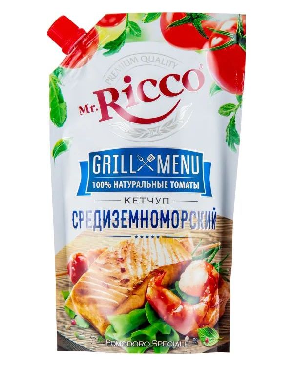 

Кетчуп Mr. Ricco Grill Menu Средиземноморский с вялеными томатами 350 г