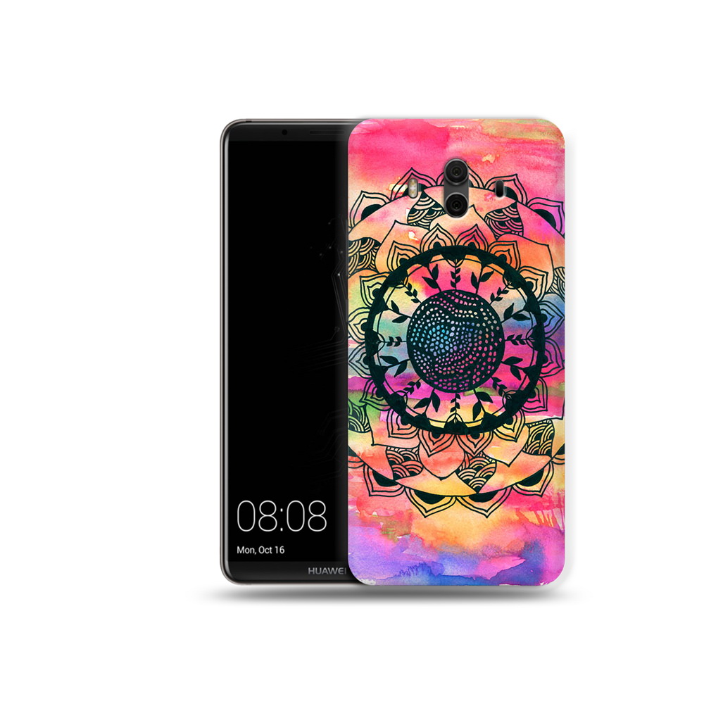 

Чехол MyPads Tocco для Huawei Mate 10 яркая абстракция круглый цветок (PT88364.53.704), Прозрачный, Tocco