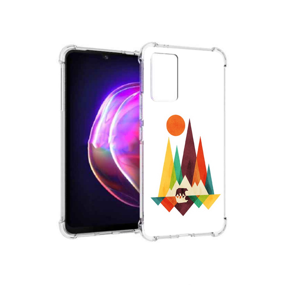 

Чехол MyPads Tocco для Vivo V21 нарисованные горы с медведем (PT161781.395.506), Прозрачный, Tocco