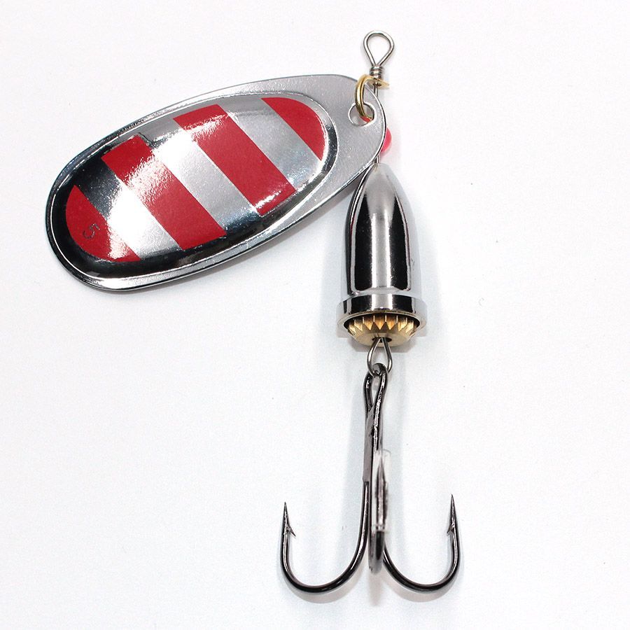 

Блесна для рыбалки вертушка Namazu Lothar, вес 15 г, цвет 08, Серебристый;красный, Lothar