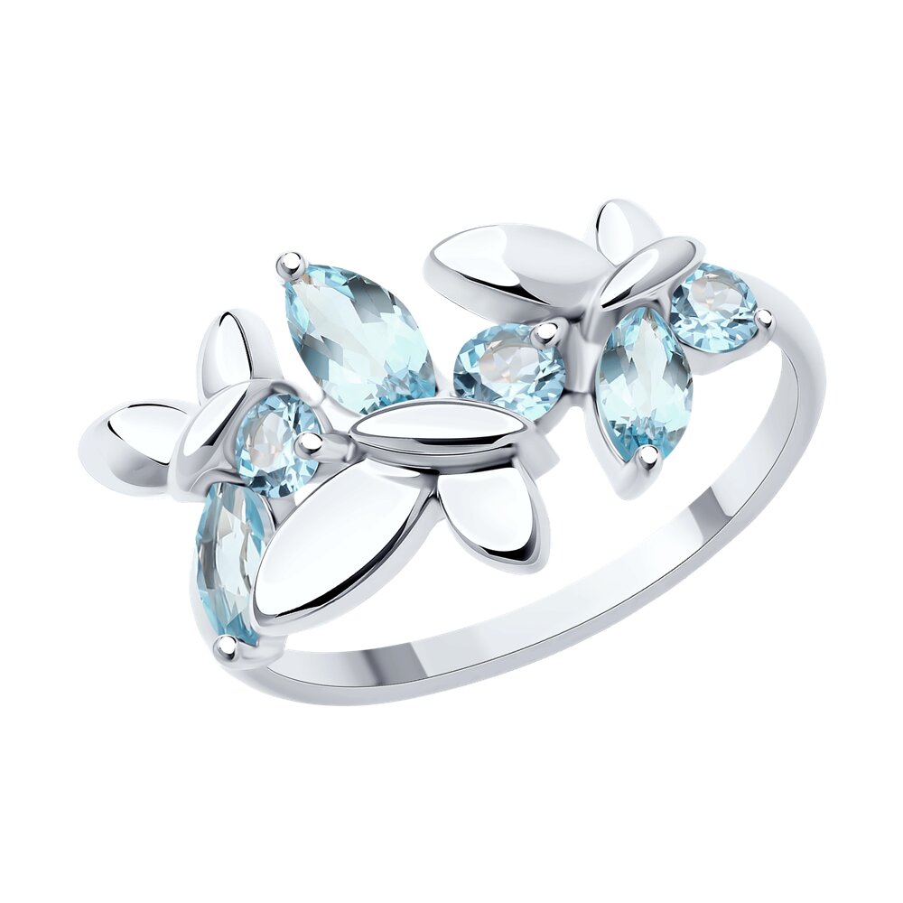 

Кольцо из серебра р. 17 SOKOLOV 92014484, топаз, 92014484