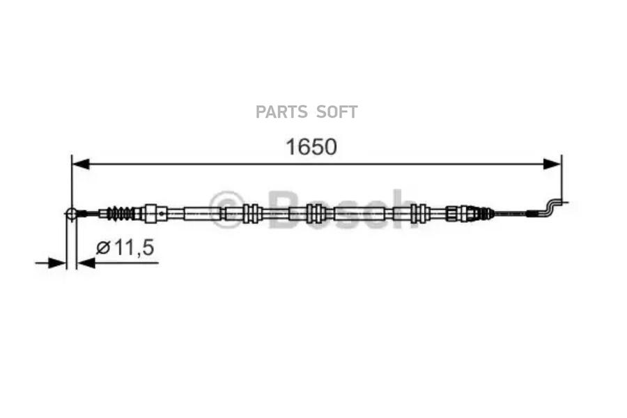 

Трос ручного тормоза vw t5/multivan 03> /l=1650mm bosch 1 987 482 016