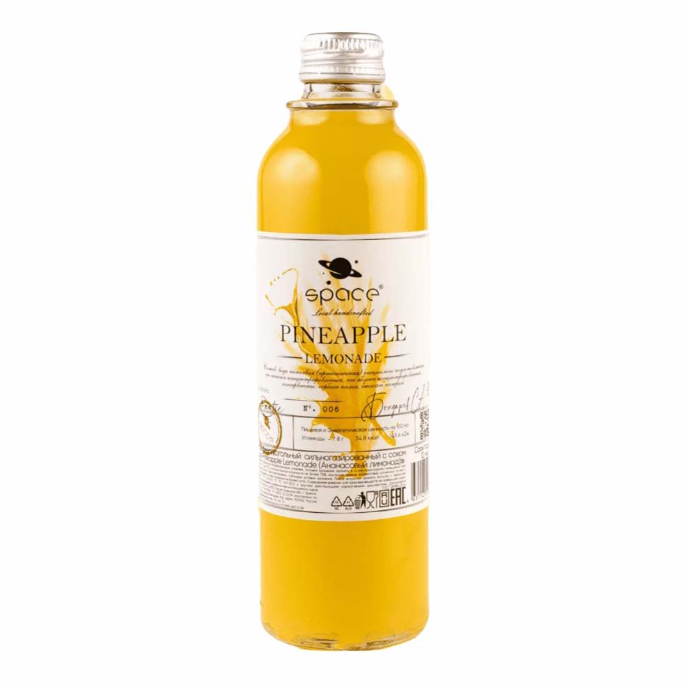 фото Газированный напиток space pineapple lemonade сильногазированный 0,33 л