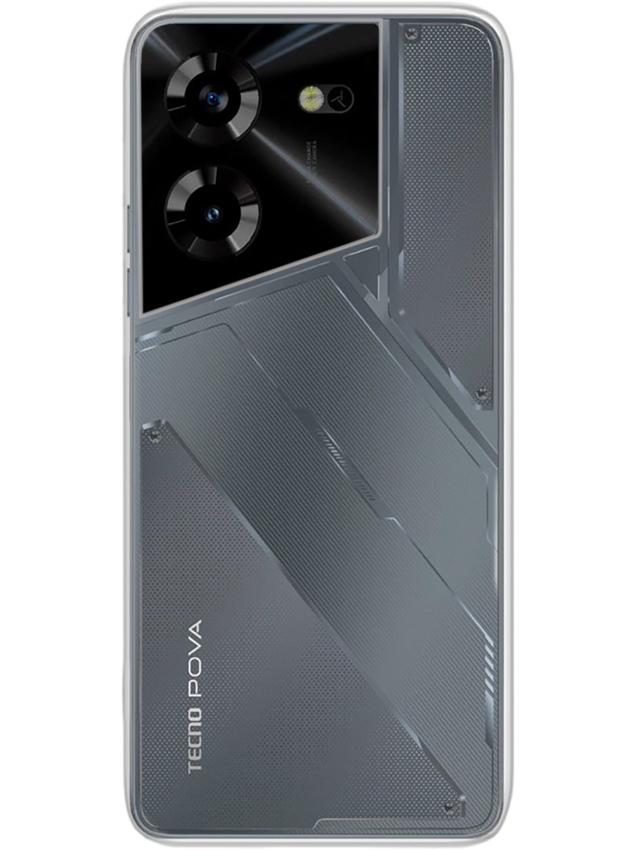

Силиконовый чехол на Tecno Pova 5 прозрачный, 772627531