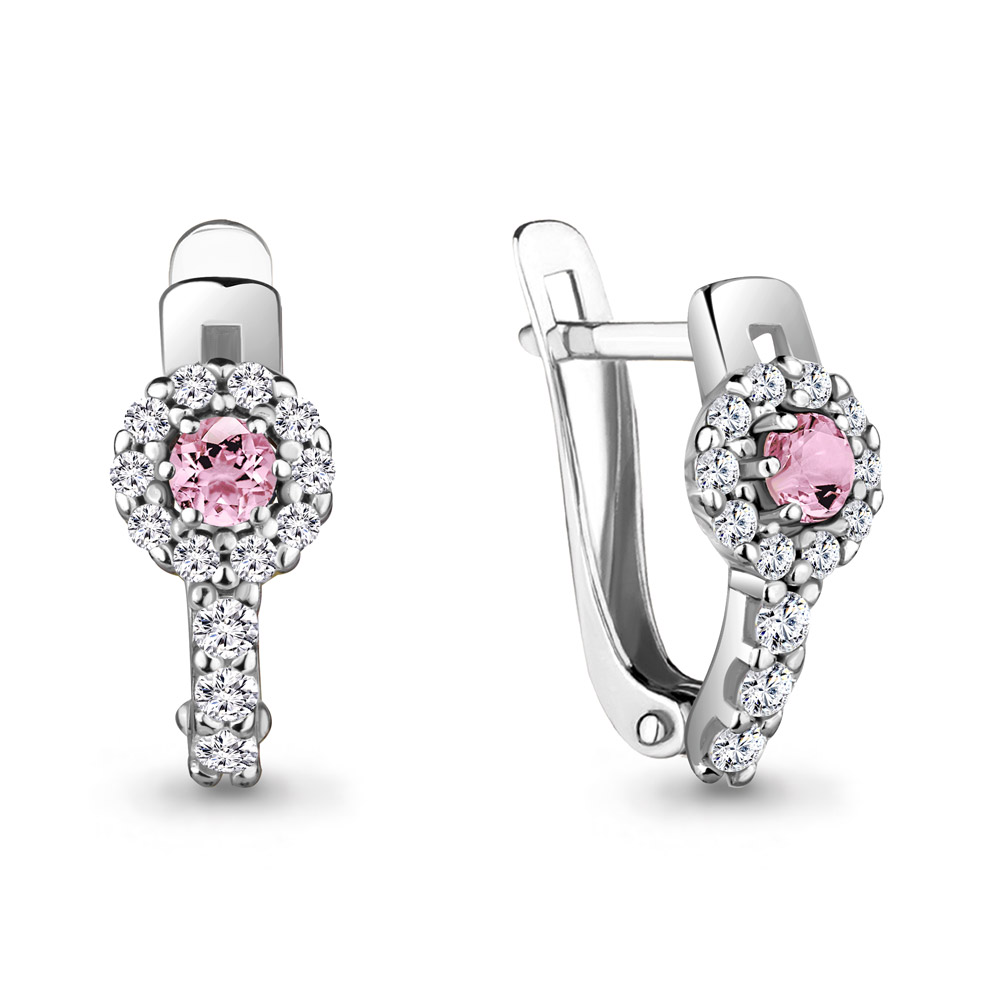 

Серьги из серебра с фианитом Aquamarine 48480АВ_925_р, 48480АВ_925_р