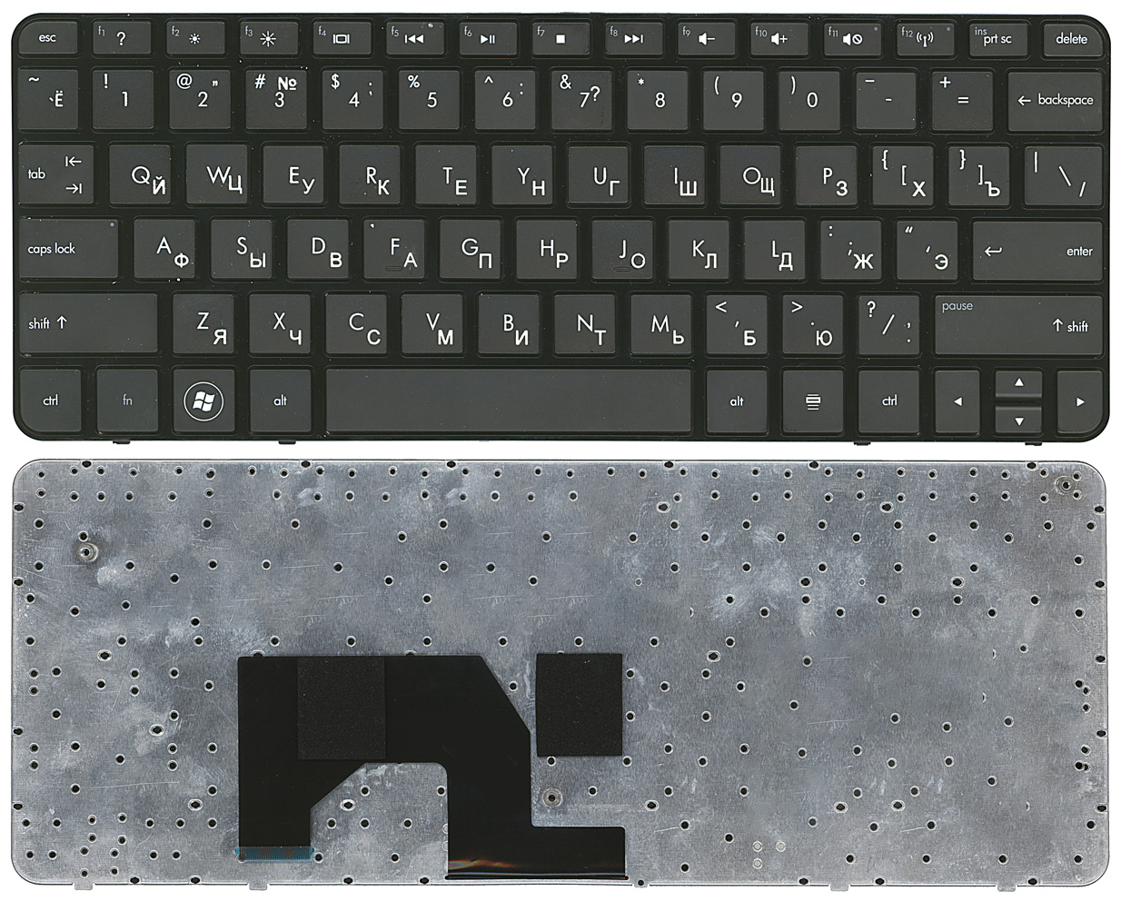 

Клавиатура для ноутбука HP Mini 210-1000 черная с рамкой