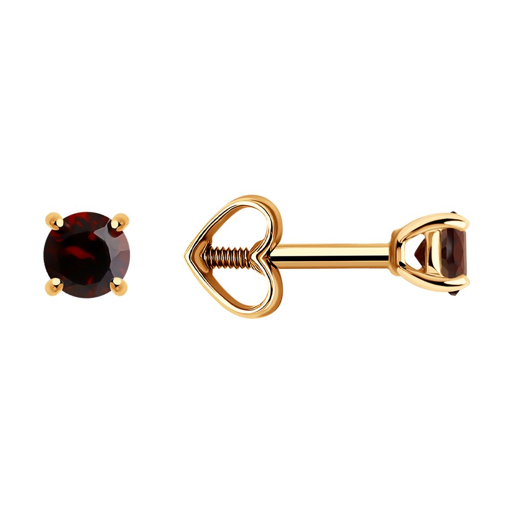

Серьги из красного золота Diamant 51-322-01296-5, гранат, 51-322-01296-5