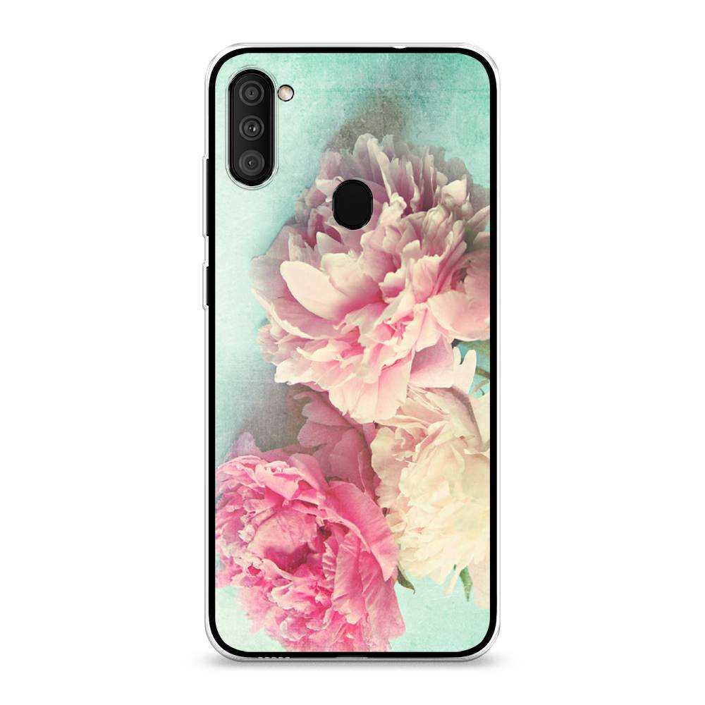 

Чехол Awog на Samsung Galaxy M11 / Самсунг M11 "Пионы new", Разноцветный, 2100650-8