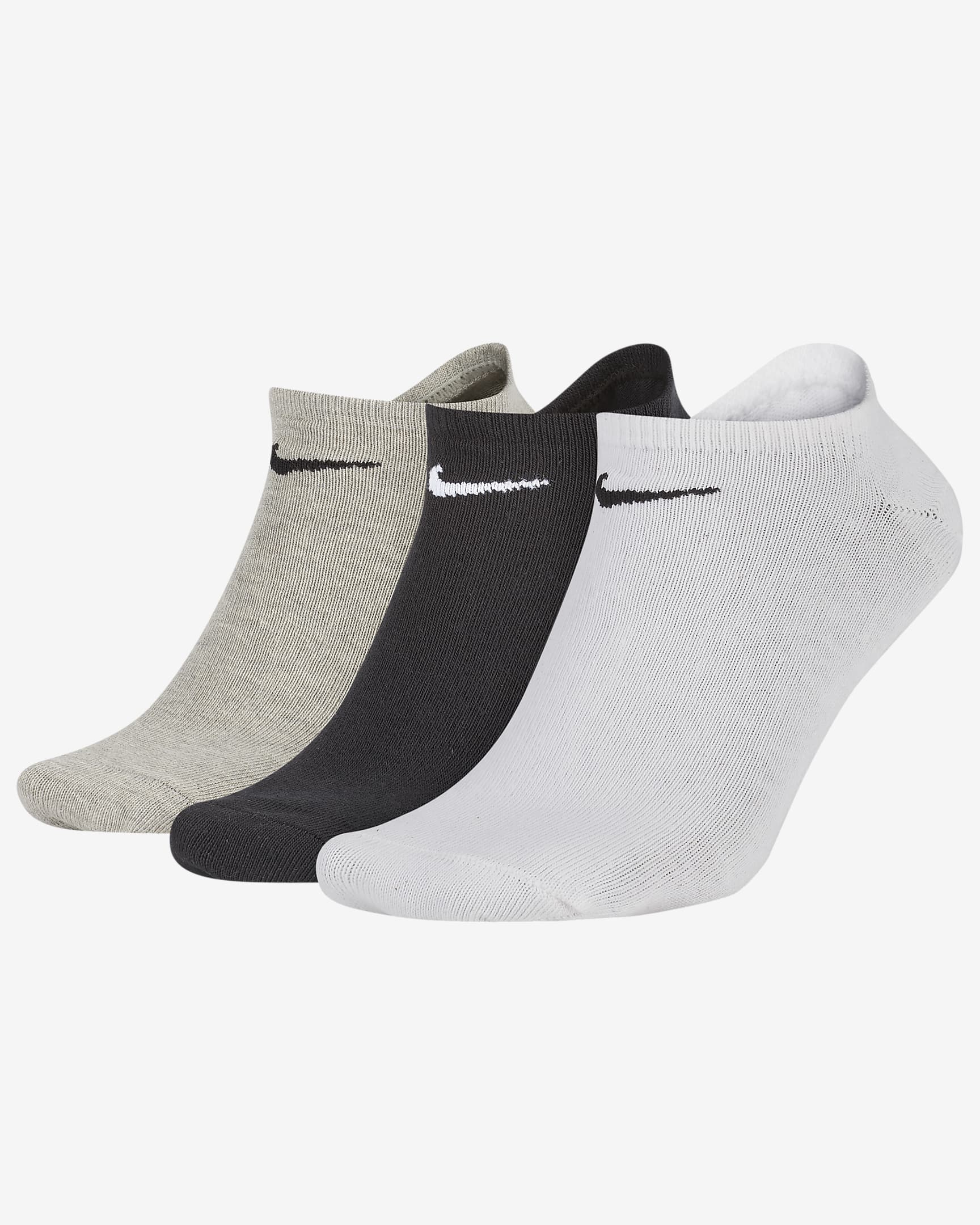 Комплект носков мужской Nike SX2554-901 белый, серый, черный XL