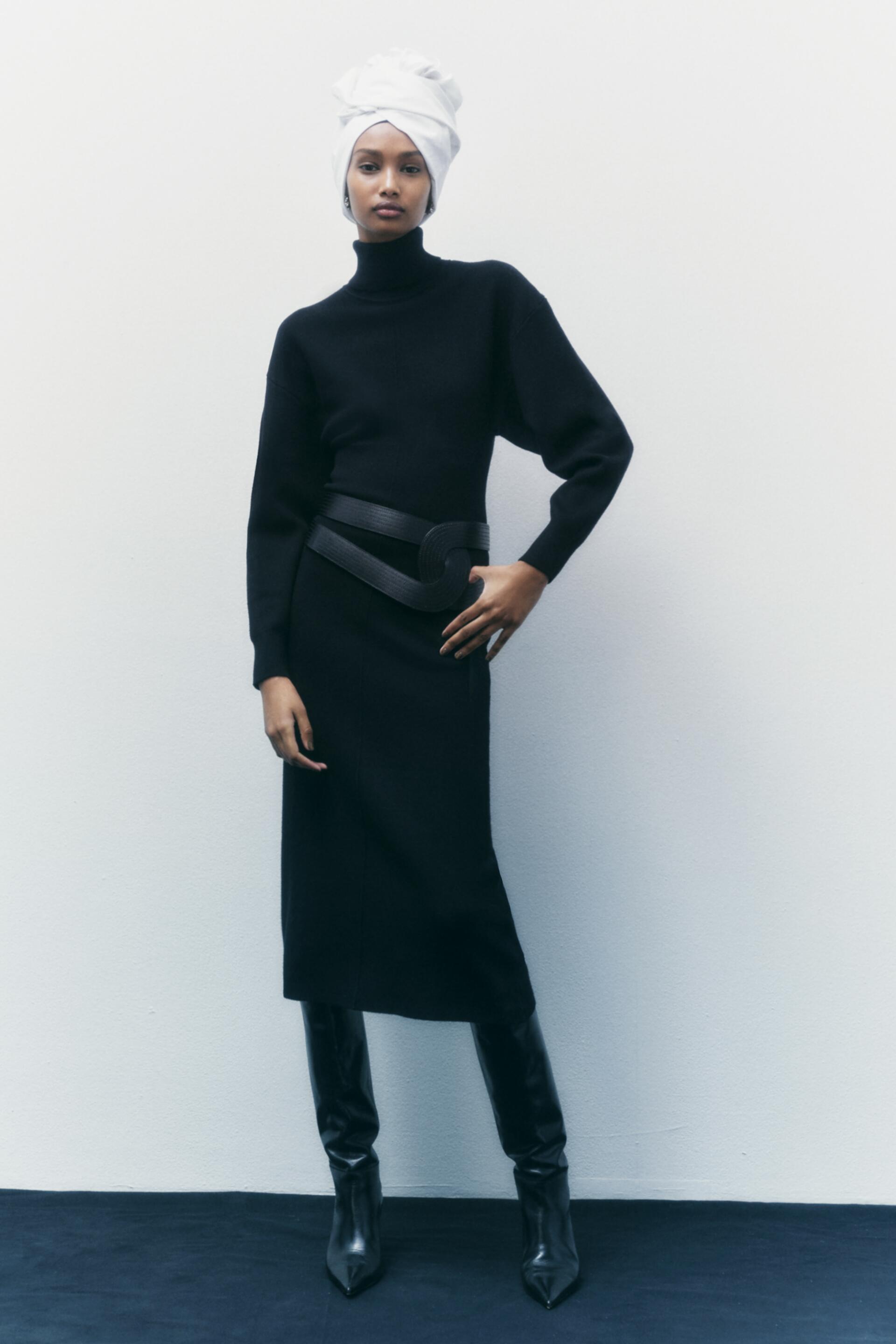

Платье женское ZARA 03519159 черное L (доставка из-за рубежа), Черный, 03519159