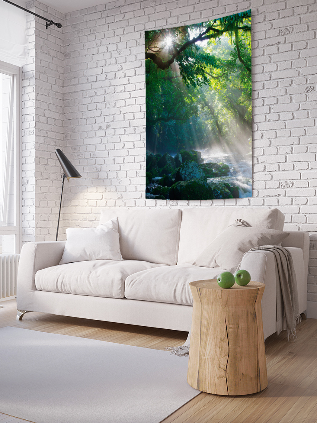 

Вертикальное фотопанно на стену JoyArty Солнце пробивается через лес 150x200 см, Солнце пробивается через лес