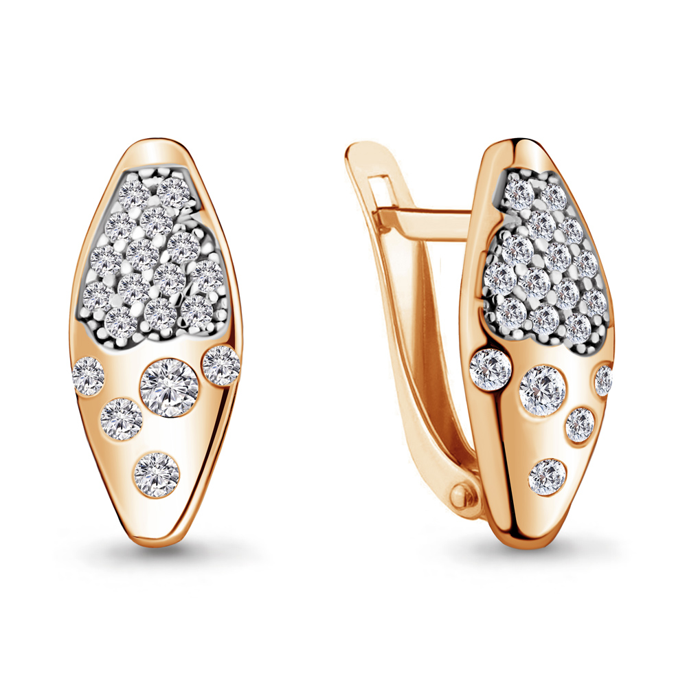 

Серьги из серебра с фианитом Aquamarine 48488А_925_з, 48488А_925_з