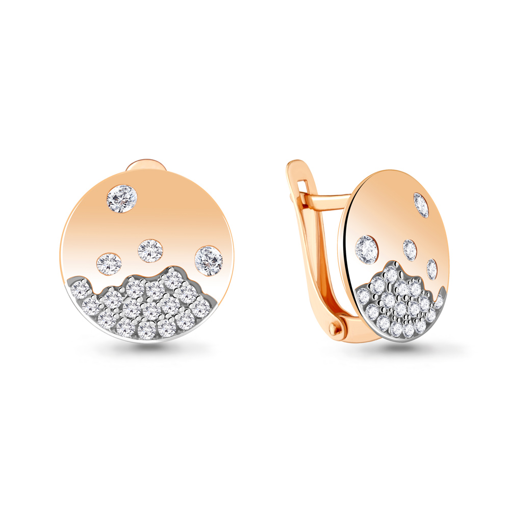 

Серьги из серебра с фианитом Aquamarine 48489А_925_з, 48489А_925_з