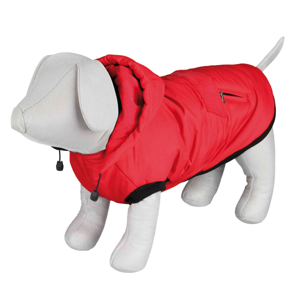 фото Куртка для собак trixie palermo, унисекс, красный, s, длина спины 33 см