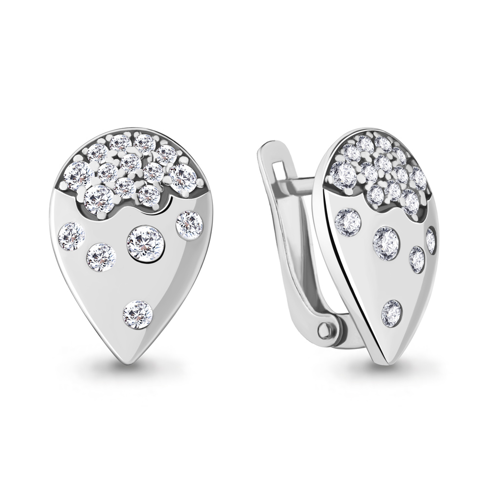 

Серьги из серебра с фианитом Aquamarine 48490А_925_р, 48490А_925_р