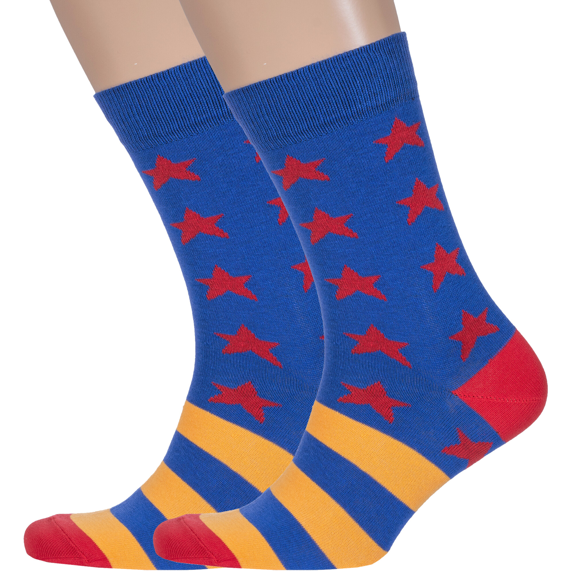 Комплект носков мужских Борисоглебский трикотаж 2-4СК синих 23-25, 2 пары