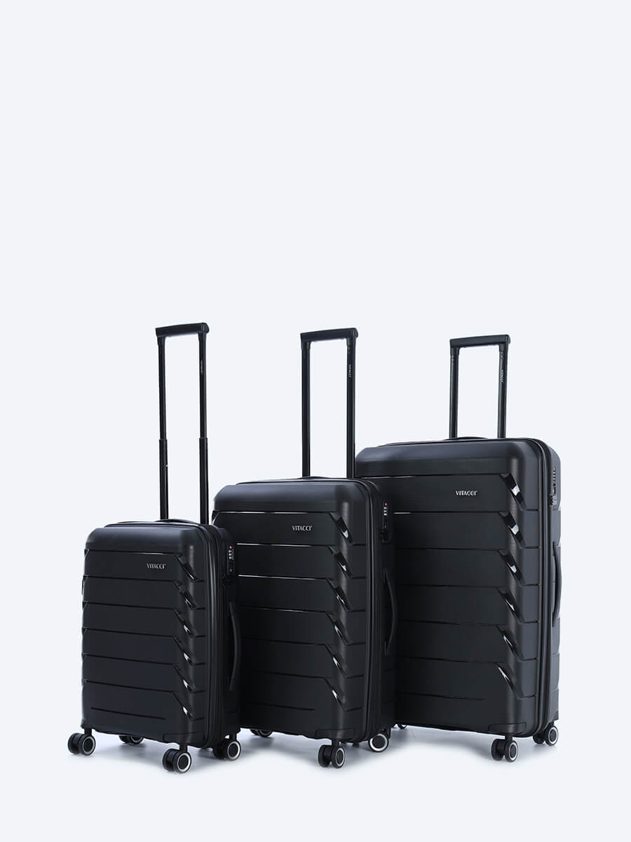 Комплект чемоданов унисекс Vitacci ZMI01-01 черный