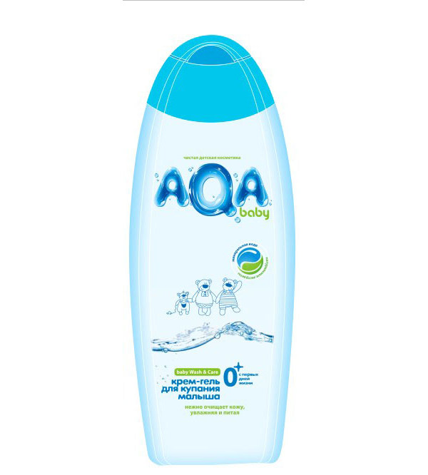 Гель для купания детский AQA BABY 500 мл, Крем-гель