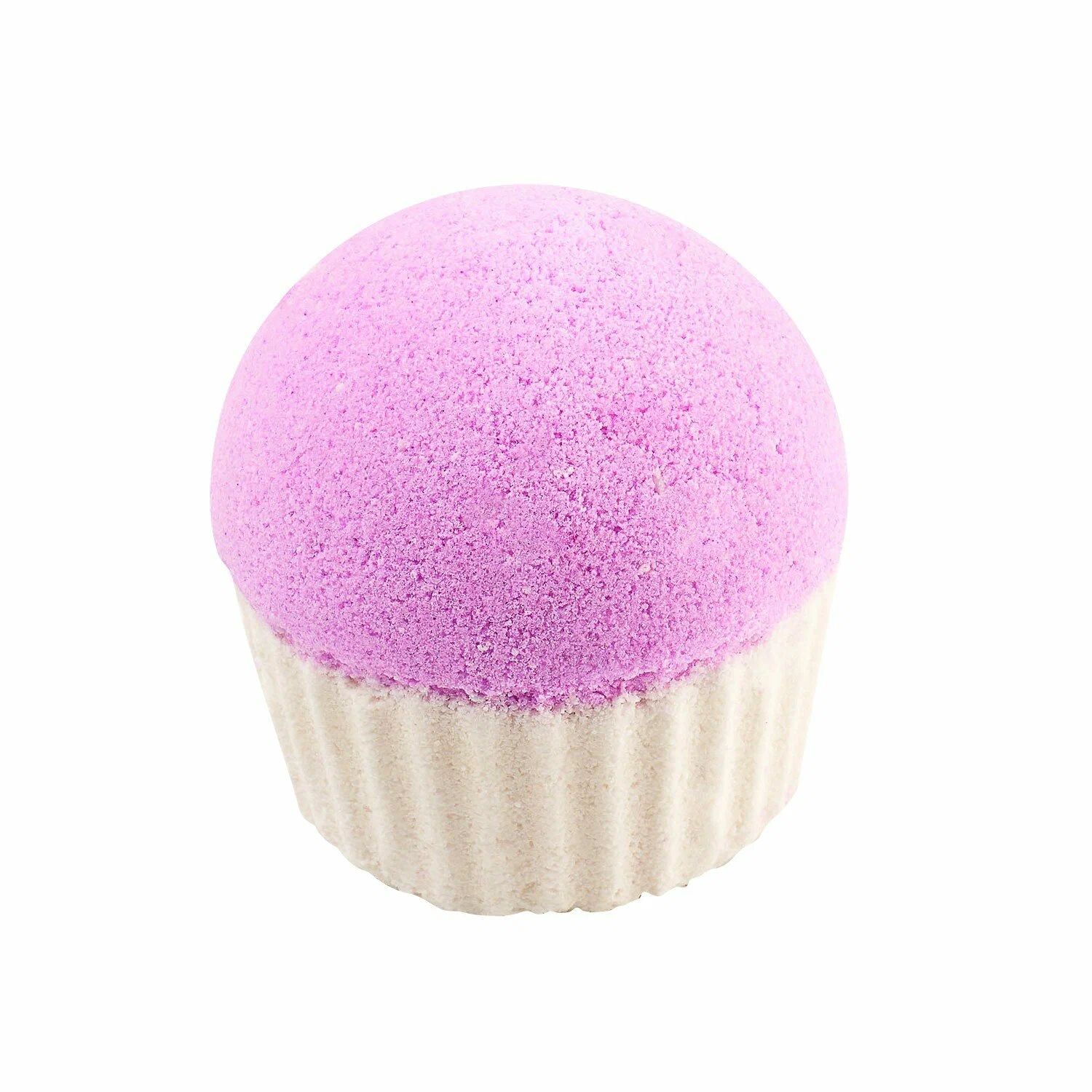Гейзер для ванны Cafe mimi Клубничный капкейк, розовый, 140 г café mimi гейзер для ванны персиковый пончик с киви 140 0