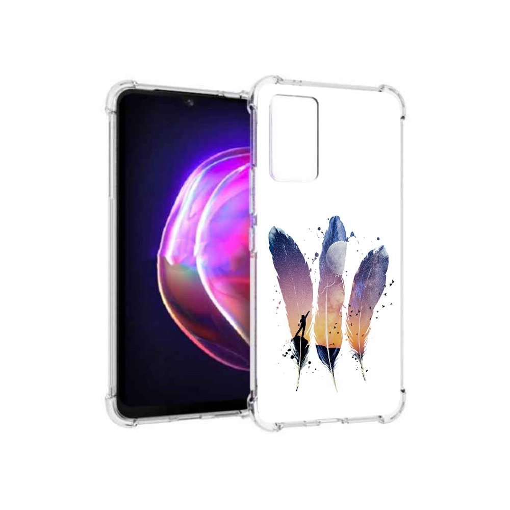 

Чехол MyPads Tocco для Vivo V21 небесные перья (PT161781.395.519), Прозрачный, Tocco