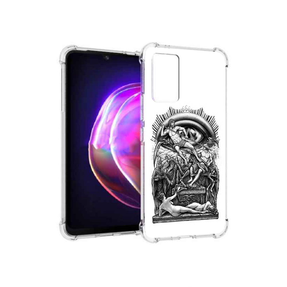 

Чехол MyPads Tocco для Vivo V21 оракул черно белый (PT161781.395.528), Прозрачный, Tocco