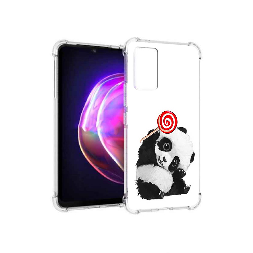 

Чехол MyPads Tocco для Vivo V21 панда с леденцом (PT161781.395.534), Прозрачный, Tocco