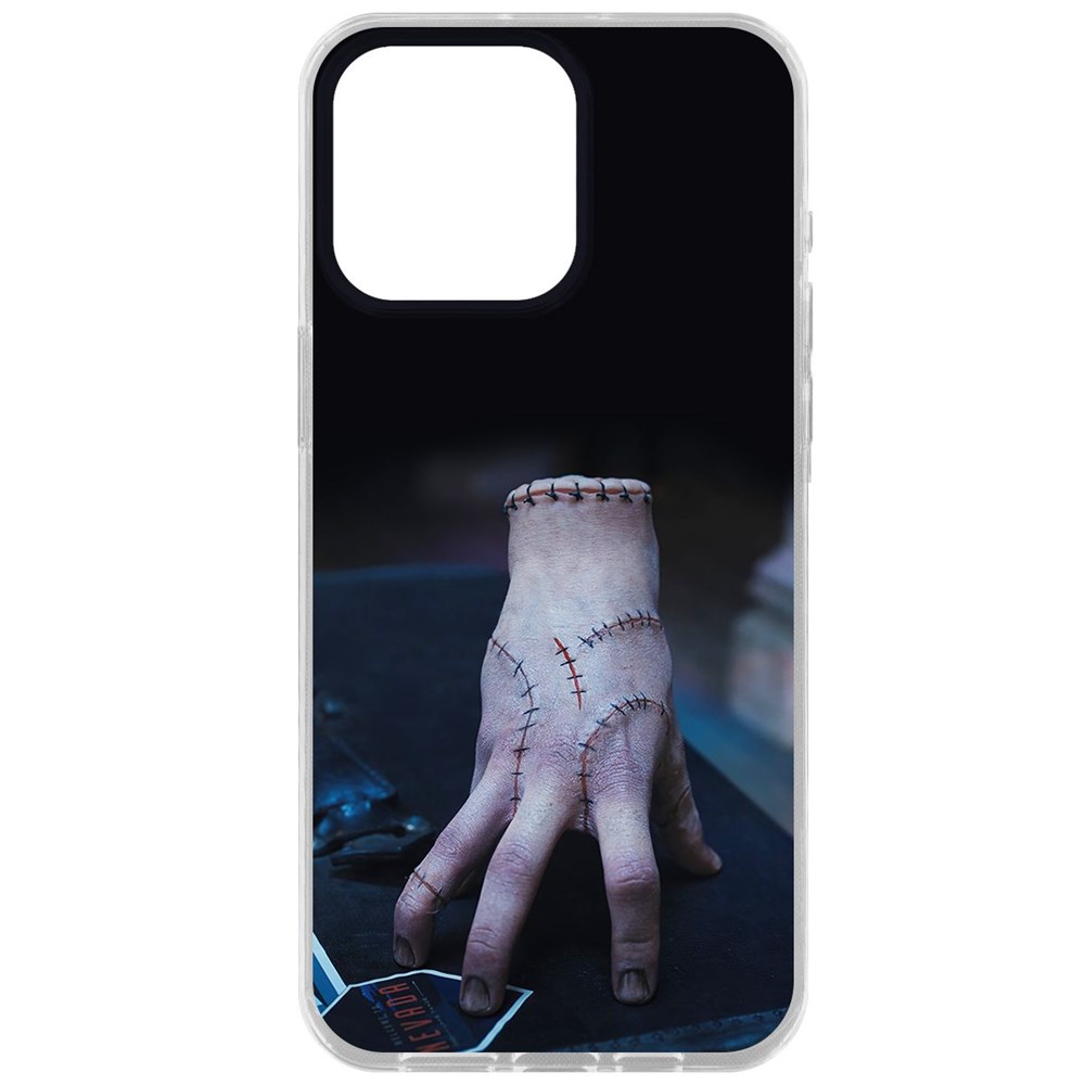 

Чехол-накладка Krutoff Clear Case Уэнсдей Аддамс - Вещь для iPhone 15 Pro Max, Прозрачный