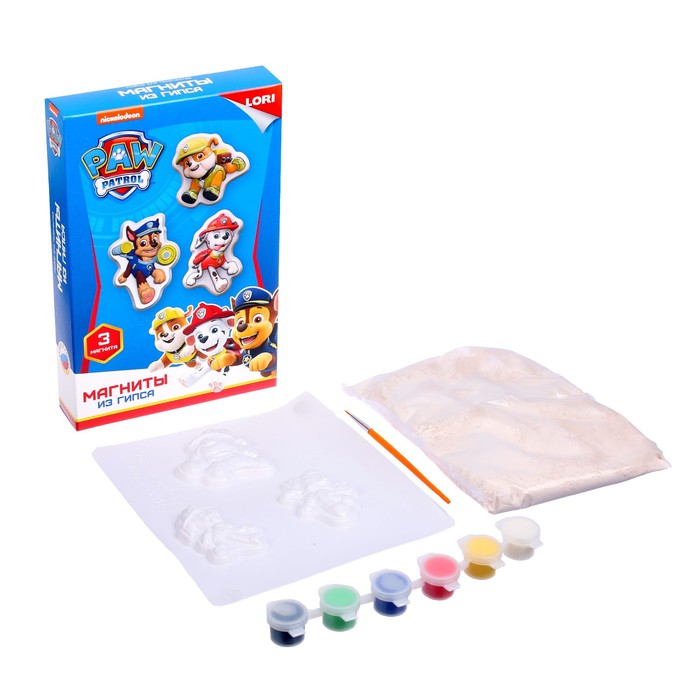 

Магниты из гипса «Щенячий патруль» «Гончик, Крепыш и Маршалл», Белый, Щенячий патруль