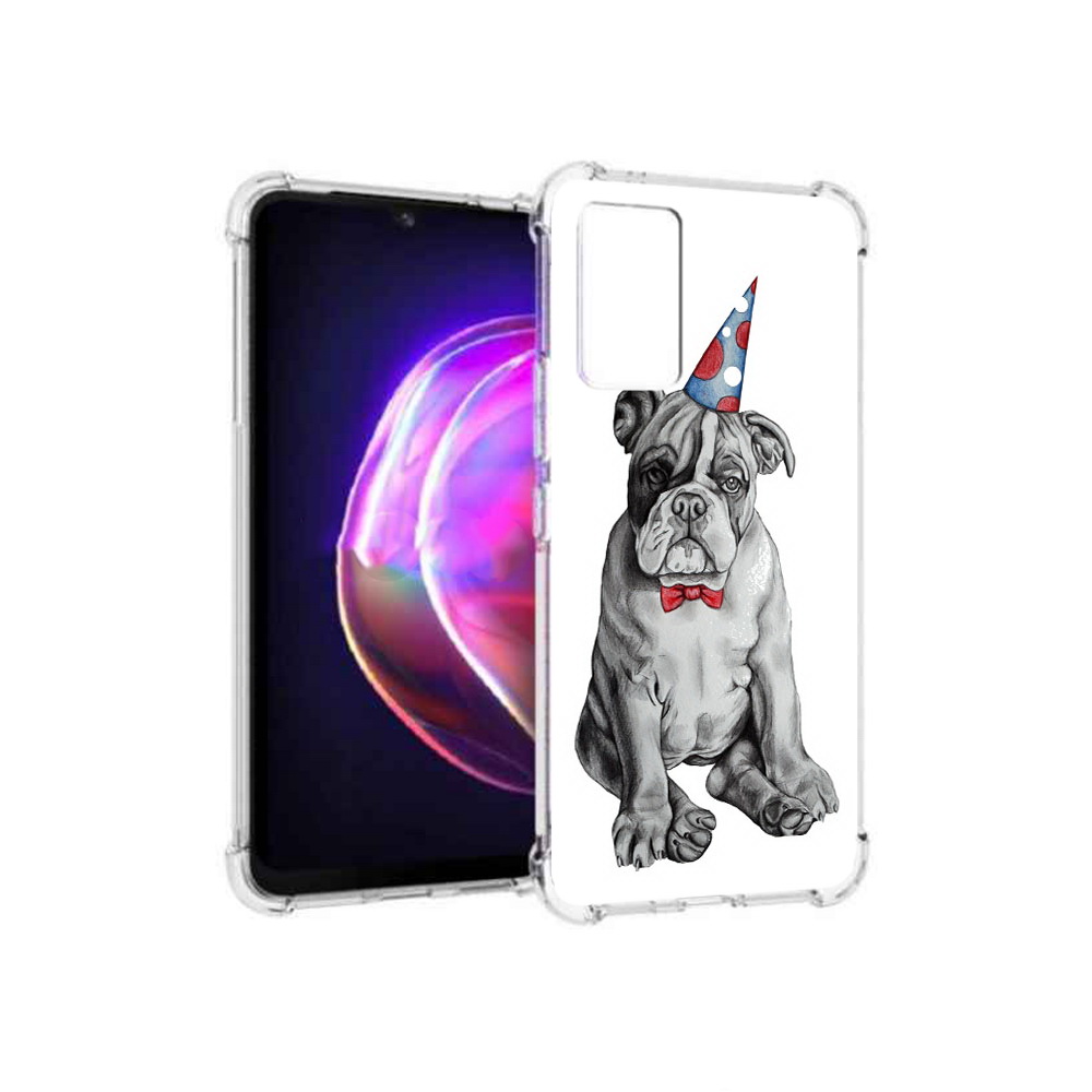 

Чехол MyPads Tocco для Vivo V21 праздничный щенок (PT161781.395.554), Прозрачный, Tocco