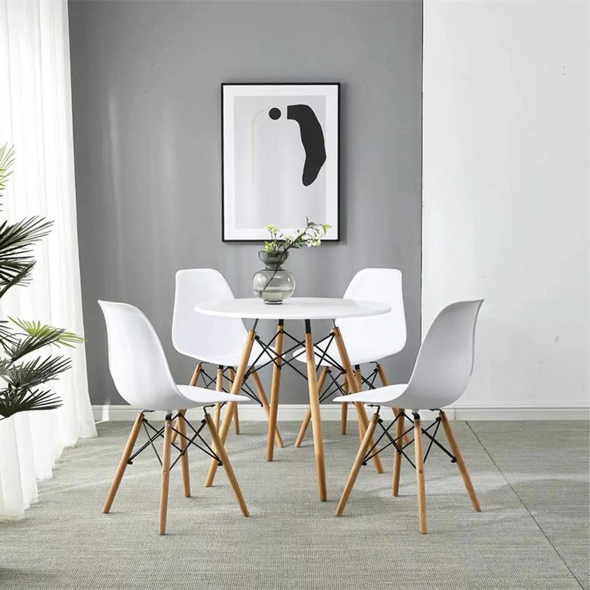 

Набор SteelWood Eames стол и 4 стула, белый, Eames