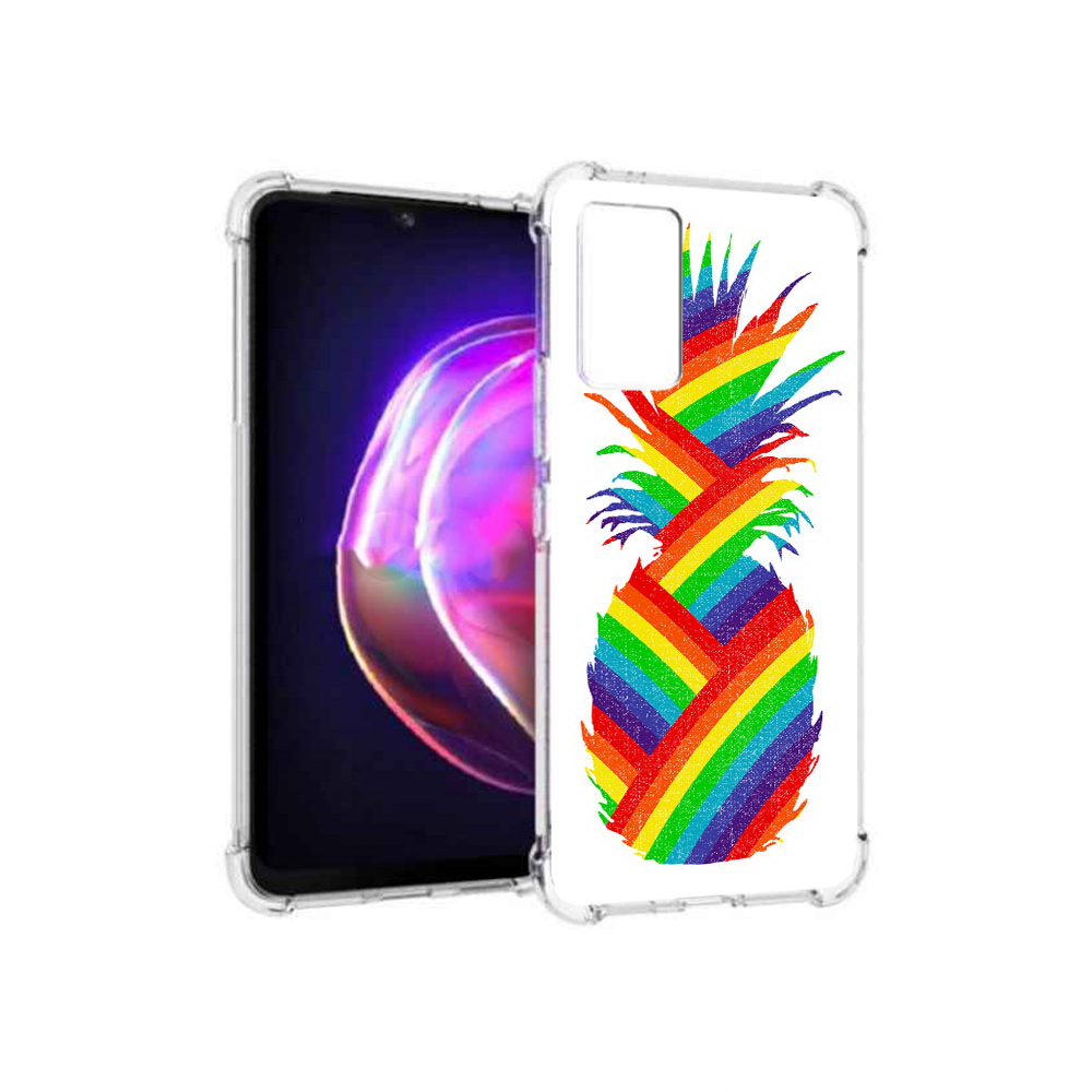 

Чехол MyPads Tocco для Vivo V21 радужный ананас (PT161781.395.566), Прозрачный, Tocco